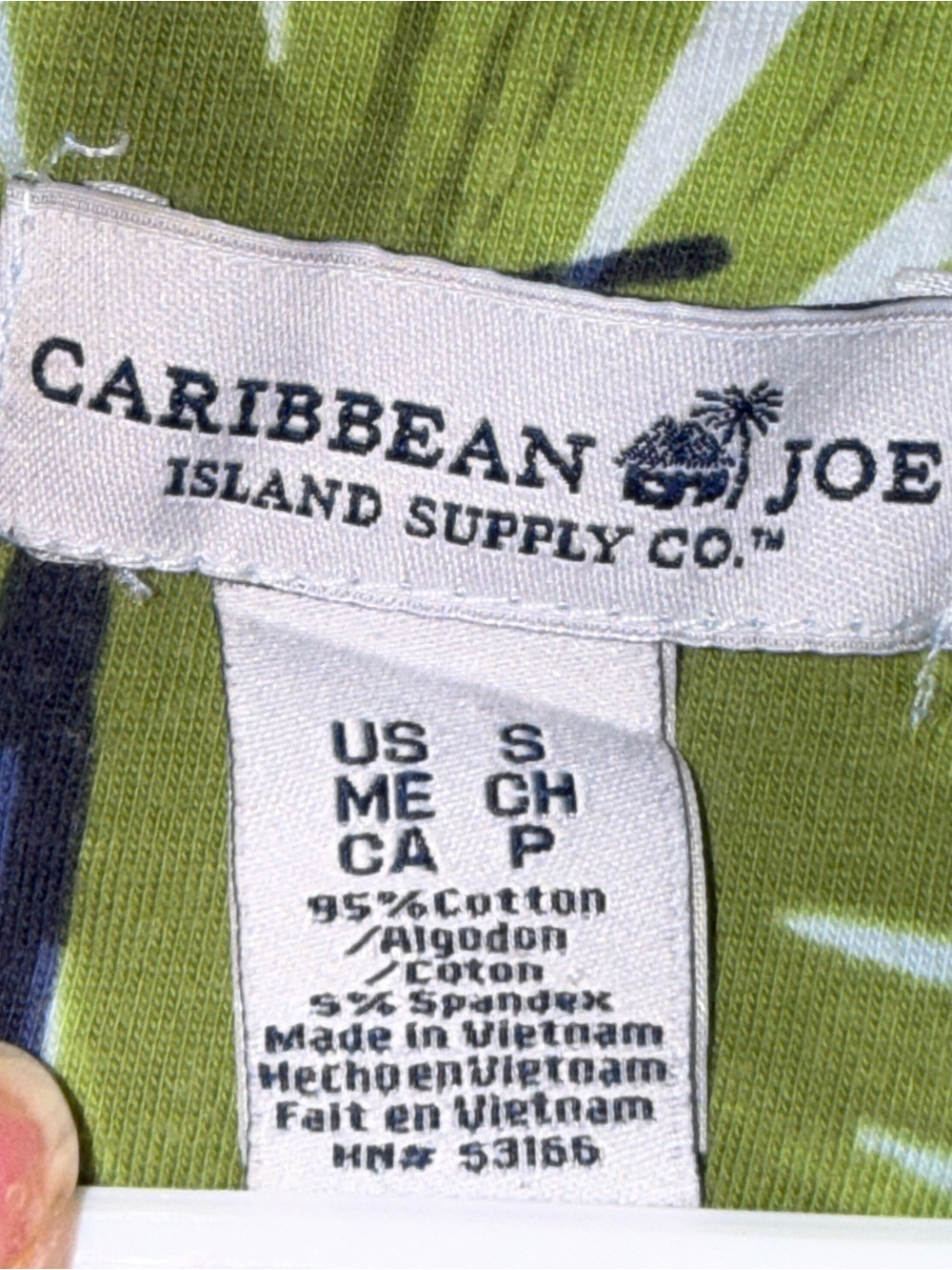 Caribbean Joe Green & Blue Tropical Pullover - Picture 4 of 4